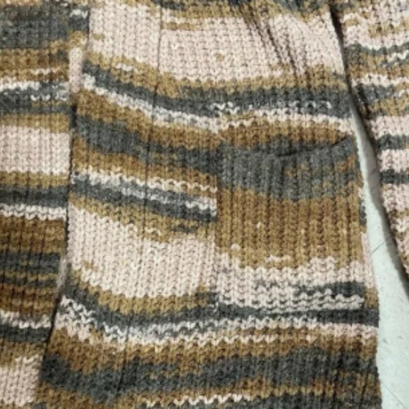 NWT SKULL CASHMERE Sz Small Chunky Striped Multicolor Knit Long Cardigan Acrylic - Picture 3 of 6